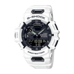 Zegarek męski Casio GBA-900-7AER, Quartz, 46mm, 20ATM. Białe zegarki męskie Casio, bez wzorów, z materiału. Za 611.00 zł.