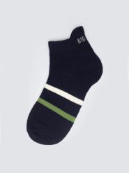 Stopki męskie z dwoma paskami granatowe Sherlock 403. Niebieskie skarpety męskie BIG STAR, bez wzorów, z bawełny. Za 19.99 zł.