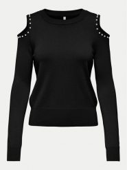 ONLY Sweter Gila 15339512 Czarny Regular Fit. Czarne swetry nierozpinane damskie ONLY, m, bez wzorów, z wiskozy, bez kołnierzyka, bez ramiączek. Za 79.99 zł.