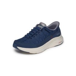 Buty sportowe męskie Skechers Contour Foam Cozy. Niebieskie buty sportowe męskie Skechers, bez wzorów, z syntetyku, bez zapięcia, do biegania, Skechers Sport. Za 490.00 zł.