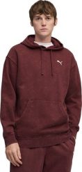 Puma Bluza męska Puma ESS Elevated Relaxed Wash Hoodie bordowa 688049 96 XL. Czerwone bluzy męskie Puma, m, bez wzorów, bez ramiączek, bez kaptura. Za 239.09 zł.