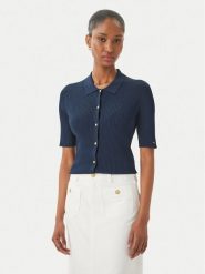 Tommy Hilfiger Kardigan WW0WW48482 Granatowy Slim Fit. Niebieskie kardigany damskie Tommy Hilfiger, xs, bez wzorów, z wiskozy, bez kołnierzyka. Za 649.99 zł.