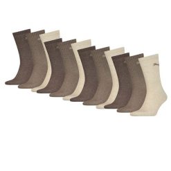 Skarpety sportowe Puma – 12 par – jasnobrązowy melanż. Brązowe skarpetki damskie Puma, bez wzorów, z bawełny. W wyprzedaży za 216.78 zł.