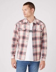 WRANGLER LS WESTERN SHIRT MĘSKA KOSZULA W KRATĘ LANTANA CORAL W5A02LP42 112146083. Koszule męskie Wrangler, m, bez wzorów, bez kołnierzyka, bez ramiączek. Za 139.99 zł.