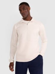 4F Bluza treningowa regular szybkoschnąca męska - biała XXL. Białe bluzy sportowe męskie 4F, m, bez wzorów, z dzianiny, bez kaptura, do biegania. Za 229.99 zł.