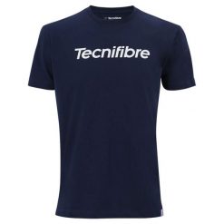 Koszulka Tecnifibre Team Cotton. Niebieskie bluzki damskie TECNIFIBRE, bez wzorów, sportowe, bez kołnierzyka, bez ramiączek. Za 99.00 zł.