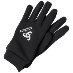 Rękawiczki zimowe multifunkcyjne dla dorosłych Odlo STRETCHFLEECE LINER E. Czarne rękawiczki damskie ODLO, bez wzorów. Za 139.99 zł.