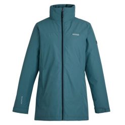 Kurtka Wodoodporna Damska Ocieplana Tamlin. Niebieskie kurtki sportowe damskie Regatta, bez wzorów, bez ramiączek, bez kaptura, trekkingowe. Za 183.99 zł.