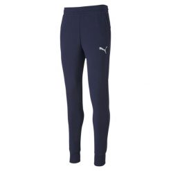 Spodnie Puma teamGOAL 23 Casuals Pants. Niebieskie spodnie materiałowe męskie Puma, bez wzorów. Za 119.00 zł.