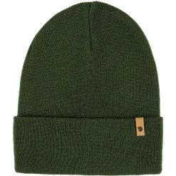 Klasyczna Dzianinowa Czapka Fjall Raven Dorosłych. Zielone czapki męskie Fjällräven, bez wzorów, z dzianiny. Za 188.99 zł.