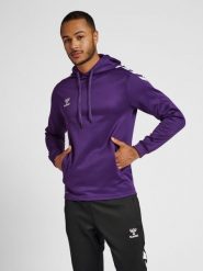 Bluza do piłki ręcznej dla dorosłych Hummel hml CORE XK poly z kapturem. Białe bluzy damskie Hummel, na wiosnę, s, bez wzorów, z materiału, klasyczne, bez ramiączek, z kapturem. Za 196.70 zł.