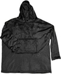 INTESI BLUZA PLUSZOWA CZARNA / SNUDDIE. Czarne bluzy damskie Intesi, bez wzorów, bez ramiączek, bez kaptura. Za 90.75 zł.