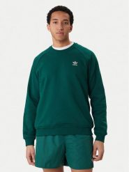 Adidas Bluza Trefoil Essentials KD1319 Zielony Regular Fit. Zielone bluzy męskie Adidas, m, bez wzorów, z bawełny, bez ramiączek, bez kaptura. Za 239.99 zł.