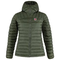 Kurtka ocieplana damska Fjallraven Expedition Latt Hoodie. Zielone kurtki sportowe damskie Fjällräven, bez wzorów, z puchu, bez ramiączek, bez kaptura, trekkingowe. Za 1,085.10 zł.
