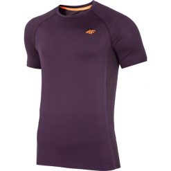 Koszulka treningowa męska TSMF273 - burgund. Czerwone t-shirty męskie 4F, m, bez wzorów, z dzianiny, bez kołnierzyka, bez ramiączek. W wyprzedaży za 49.99 zł.