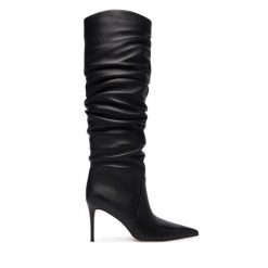 Kozaki MICHAEL Michael Kors. Czarne kozaki damskie MICHAEL Michael Kors, bez wzorów, bez obcasa, na szpilce, bez zapięcia. Za 1,469.00 zł.