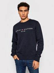 Tommy Hilfiger Bluza Logo MW0MW11596 Granatowy Regular Fit. Niebieskie bluzy męskie Tommy Hilfiger, m, bez wzorów, z bawełny, bez ramiączek, bez kaptura. Za 359.99 zł.