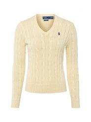 Polo Ralph Lauren Sweter damski z dzianiny Kobiety Bawełna żółty jednolity, XS. Żółte swetry nierozpinane damskie Polo Ralph Lauren, xs, bez wzorów, z bawełny, bez kołnierzyka, bez ramiączek. Za 989.95 zł.