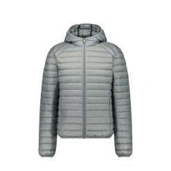 Kurtka puchowa z kapturem JOTT Nico. Szare kurtki męskie Jott, na zimę, m, bez wzorów, z puchu, z kapturem. W wyprzedaży za 695.50 zł.