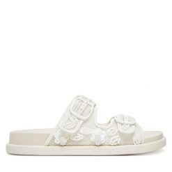 Klapki Aldo. Białe klapki damskie Aldo, bez wzorów, bez obcasa, bez zapięcia. Za 259.99 zł.