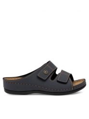 Inblu Klapki 06080A00 Granatowy. Niebieskie klapki damskie Inblu, bez wzorów, z syntetyku, bez obcasa, bez zapięcia. Za 119.99 zł.
