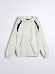 Bluza z raglanowymi rękawami - szary. Szare bluzy damskie Sinsay, l, bez wzorów, bez ramiączek, bez kaptura. W wyprzedaży za 33.99 zł.