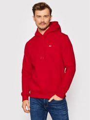 Tommy Jeans Bluza Tjm Fleece DM0DM09593 Czerwony Regular Fit. Czerwone bluzy męskie Tommy Jeans, l, bez wzorów, z jeansu, bez ramiączek, bez kaptura. Za 299.99 zł.