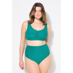 Damskie Figi od bikini figi wysoki stan fakturowany materiał. Zielone bikini Ulla Popken, plus size, bez wzorów, z elastanu. Za 123.99 zł.