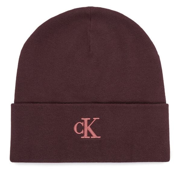 Czapka Calvin Klein. Czerwone czapki damskie Calvin Klein, na zimę, bez wzorów. Za 129.99 zł.