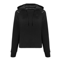 Bluza fitness damska Under Armour Fleece Hoodie. Czarne bluzy damskie Under Armour, l, bez wzorów, sportowe, bez ramiączek, bez kaptura. Za 209.99 zł.