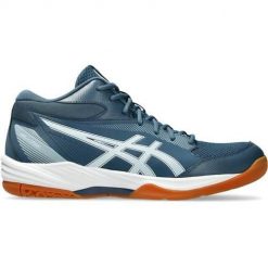 Buty siatkarskie męskie Asics Gel-task Mt 4. Białe buty sportowe męskie Asics, bez wzorów, z materiału, bez zapięcia, do siatkówki. W wyprzedaży za 387.35 zł.