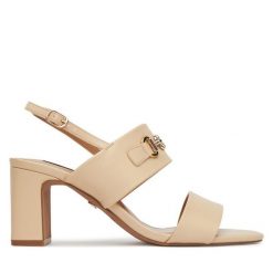 Sandały Nine West. Brązowe sandały damskie Nine West, bez wzorów, bez obcasa, na słupku, bez zapięcia. Za 229.99 zł.