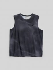 4F Koszulka treningowa regular szybkoschnąca męska - czarna M. Czarne t-shirty męskie 4F, m, bez wzorów, bez kołnierzyka, bez ramiączek. Za 99.99 zł.