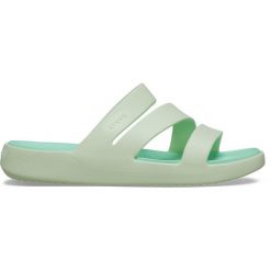Klapki Dla Dorosłych Crocs Getaway Strappy Sandal. Zielone klapki męskie Crocs, bez wzorów, z materiału, bez zapięcia. Za 159.99 zł.