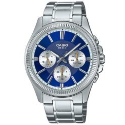 Zegarek Męski Casio MTP-1375PD-2A1VEF. Niebieskie zegarki męskie Casio, bez wzorów. Za 484.15 zł.