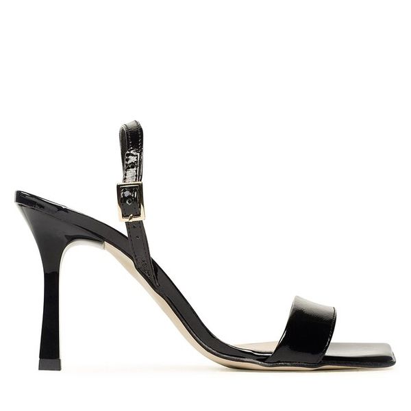 Sandały Karino. Czarne sandały damskie Karino, bez wzorów, bez obcasa, na szpilce, bez zapięcia. Za 269.99 zł.