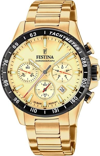 Zegarek Festina Zegarek męski Festina F20634-6 złoty. Żółte zegarki męskie Festina, bez wzorów, złote. Za 805.00 zł.