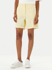 Tommy Hilfiger Szorty materiałowe WW0WW42457 Żółty Regular Fit. Żółte szorty damskie Tommy Hilfiger, bez wzorów, z lyocellu. Za 249.99 zł.