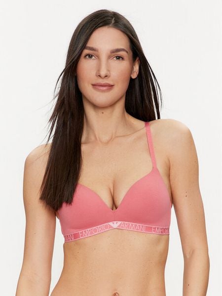 Emporio Armani Underwear Biustonosz bezfiszbinowy 164410 4R223 05373 Różowy. Czerwone biustonosze Emporio Armani Underwear, bez wzorów, z bawełny. Za 209.99 zł.