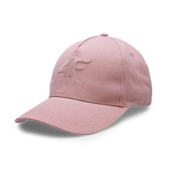 Czapka z daszkiem 4F. Czerwone czapki damskie 4F, bez wzorów. Za 89.99 zł.