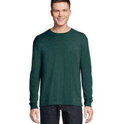 Koszulka Z Długim Rękawem Unisex Pioneer Dla Dorosłych. Zielone bluzki damskie SOL'S, m, bez wzorów, sportowe, bez kołnierzyka, bez ramiączek. Za 64.99 zł.
