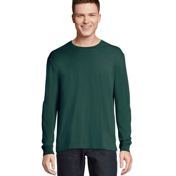 Koszulka Z Długim Rękawem Unisex Pioneer Dla Dorosłych. Zielone bluzki damskie SOL'S, s, bez wzorów, sportowe, bez kołnierzyka, bez ramiączek. Za 68.99 zł.