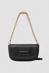 VALENTINO Czarna torebka Snowy. Czarne listonoszki damskie Valentino by Mario Valentino, bez wzorów, bez dodatków. W wyprzedaży za 469.99 zł.