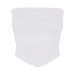 Top Bandeau Wiązany Dla Kobiet. Białe topy damskie Urban Classics, xl, bez wzorów, sportowe, bez kołnierzyka, bez ramiączek. Za 48.99 zł.