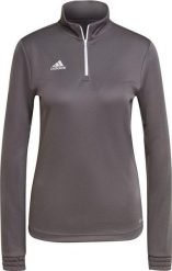 Adidas Bluza damska adidas Entrada 22 Top Training szara H57542 M. Szare bluzy damskie Adidas, m, bez wzorów, bez ramiączek, bez kaptura. Za 138.68 zł.