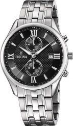 Zegarek Festina Zegarek męski Festina F6854-8 srebrny. Szare zegarki męskie Festina, bez wzorów, srebrne. Za 509.00 zł.