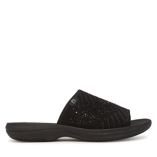 Klapki Jana. Czarne klapki damskie Jana, bez wzorów, bez obcasa, bez zapięcia. Za 139.99 zł.