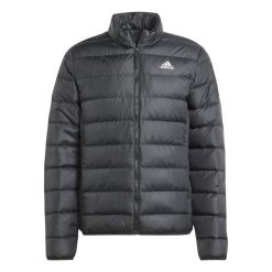 Kurtka Mężczyzna Adidas Essentials Light Down czarny. Białe kurtki męskie Adidas, m, bez wzorów, z puchu, sportowe, bez kaptura. W wyprzedaży za 457.80 zł.