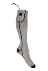 Damskie skarpety jeździeckie HKM Keep Warm ohne Akku. Szare skarpetki damskie HKM, bez wzorów, z materiału. Za 189.50 zł.