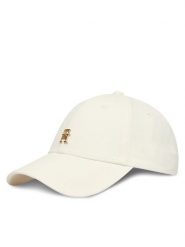 Tommy Hilfiger Czapka z daszkiem Th Elevated Chic Cap AW0AW17631 Biały. Białe czapki damskie Tommy Hilfiger, bez wzorów, z bawełny. Za 209.99 zł.